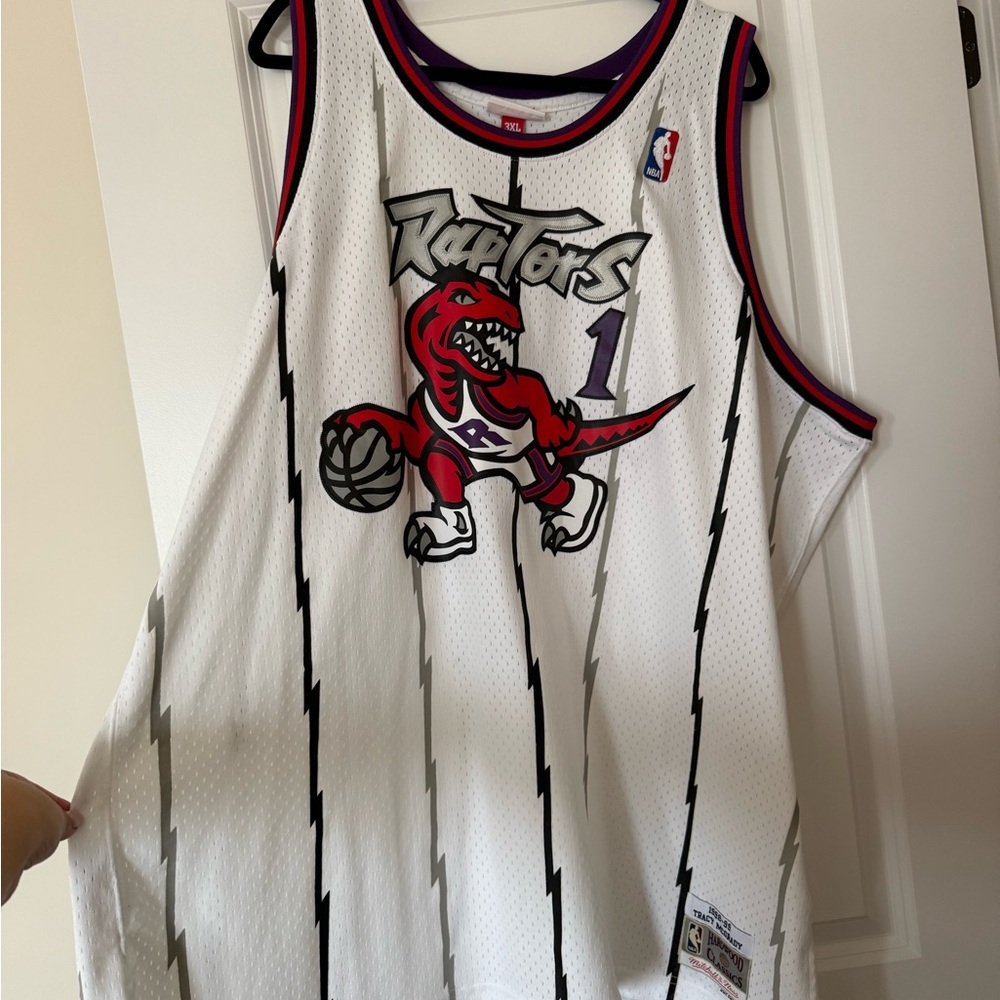 Mitchell & Ness White Raptors Jersey